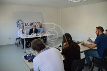 GoroEco arremetió contra los gobernantes del Ayuntamiento en una rueda de prensa  (Foto TA)